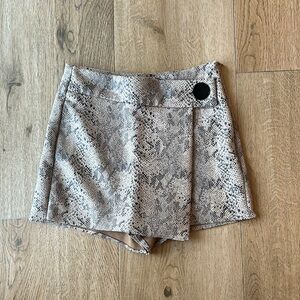 Zara Snake Print Mini Skirt - Black and Gray